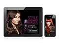 button to tresemme fullscreen digital ads for mobile devices